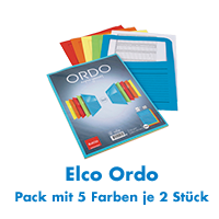Elco Ordo Farben Packung – Sammelmappe farbig sortiert, 5 Farben zu je 2 Stück online bestellen im Shop für Büromaterialien