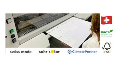 Büromaterial Schweiz online bestellen – ökologisch, klimaneutral, umweltfreundlich gedruckt bei uns in Suhr